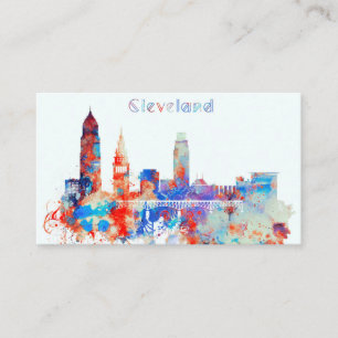 VattenfärgCleveland horisont Visitkort