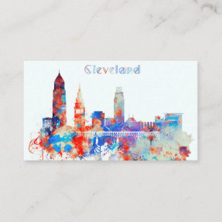 VattenfärgCleveland horisont Visitkort