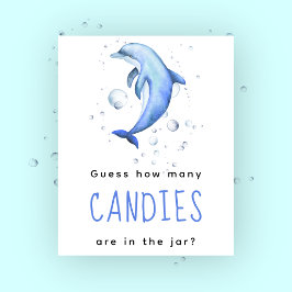 Vattenfärgdelfiner - Hur många kanaler spelar? Poster