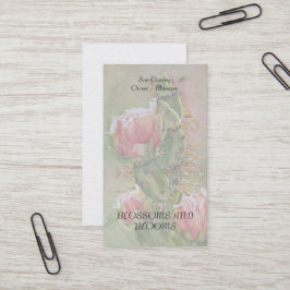 VATTENFÄRGDELIKAT PEAR CACTUS FLOWER VISITKORT