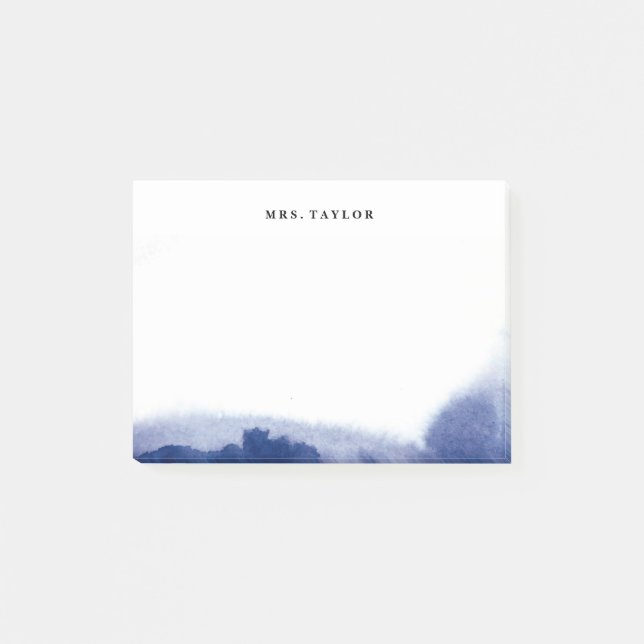 Vattenfärgdeppighetpersonligen postar det noterar post-it block (Framsida)