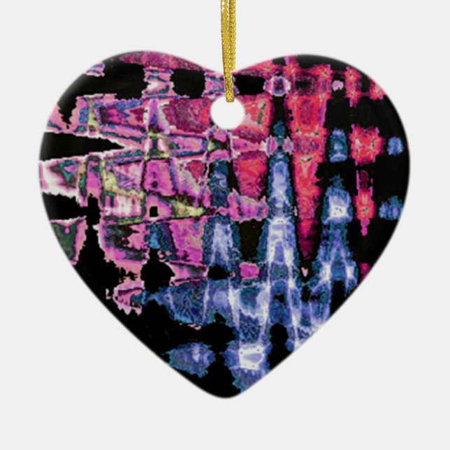 Vattenfärgdesign Julgransprydnad Keramik (Framsidan)