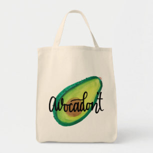 Vattenfärgdesigntotot hänger lös, Avocadon't Tygkasse
