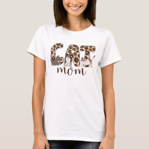 VATTENFÄRGDJUR UTSKRIFT CAT MAMMA T SHIRT