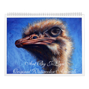 Vattenfärgdjurkalender Kalender