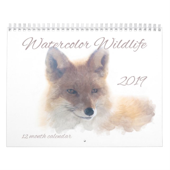 Vattenfärgdjurlivkalender Kalender (Omslag)