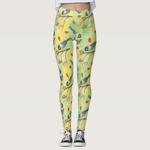Vattenfärgdomherre, vattenfärgfåglar leggings