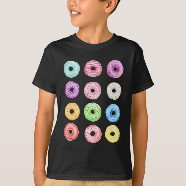 Vattenfärgdonutsmönster Tröja (Framsida)