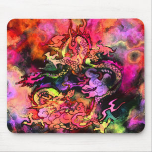 Vattenfärgdrake Mousepad #2 Musmatta