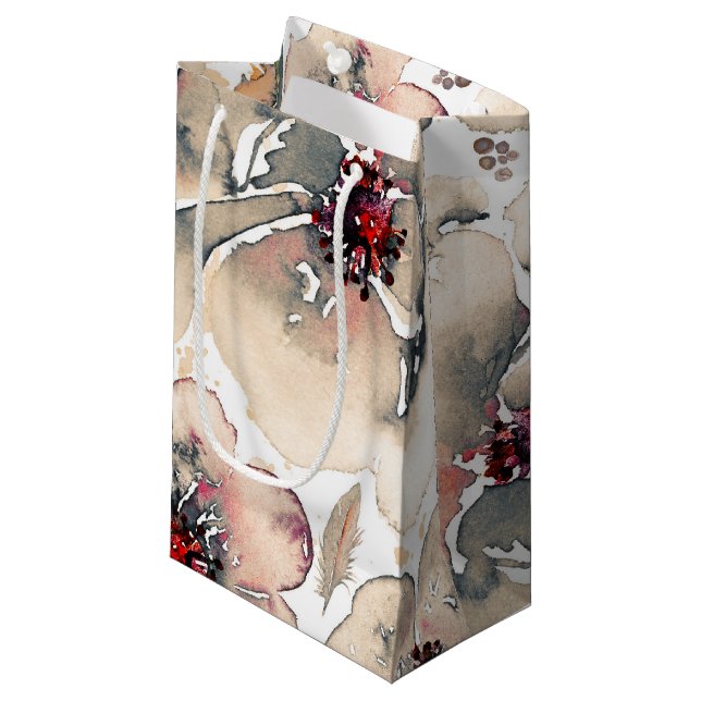 Vattenfärgelfenben blom- Boho befjädrar bröllop (Framsidan Vinklad)