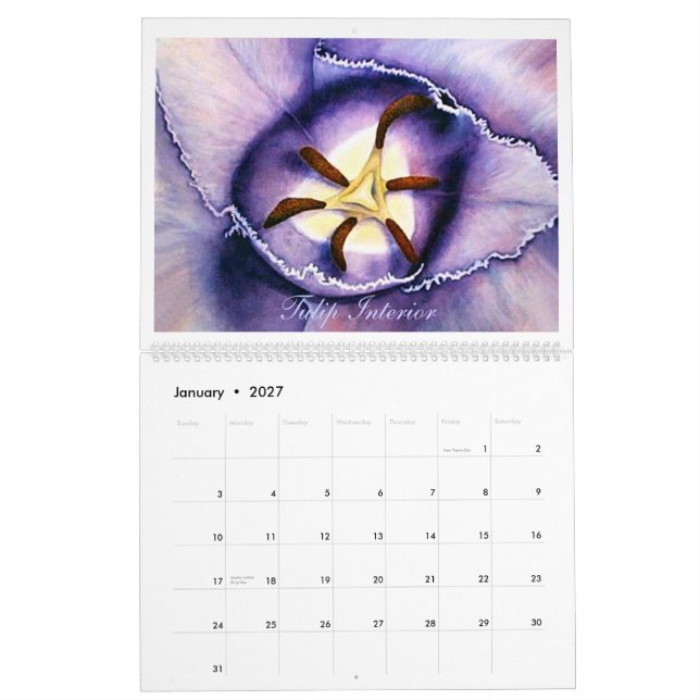 Vattenfärgen 2011 blommar kalendern kalender (Jan 2027)