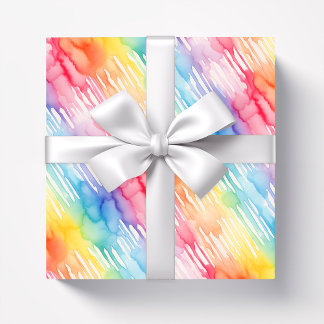 Vattenfärgen Abstrakt mönster Rainbow Presentpapper