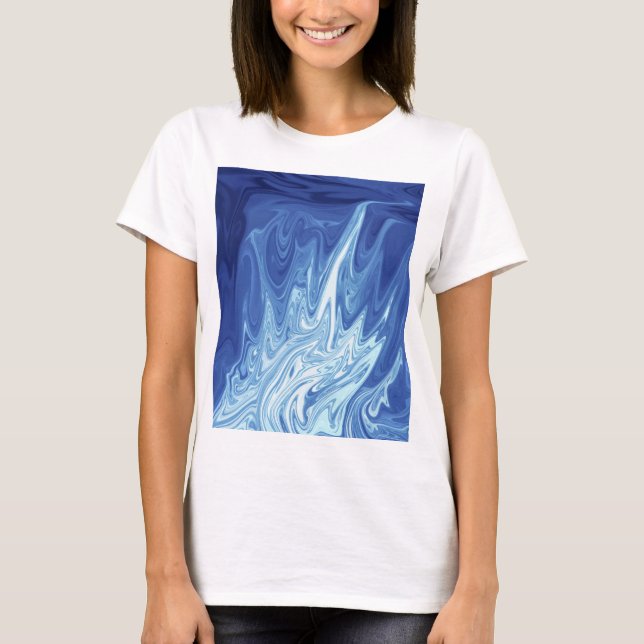 Vattenfärgen abstrakt mönster t shirt (Framsida)