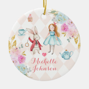 Vattenfärgen Alice vi förväntar oss överordnad Julgransprydnad Keramik