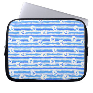 Vattenfärgen ankrar mönster 1 laptop fodral