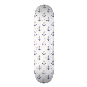 Vattenfärgen ankrar mönster 2 skateboard bräda 20,5 cm