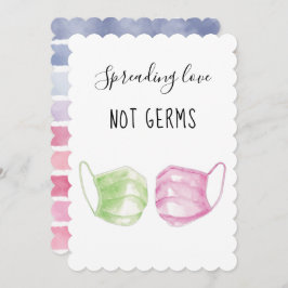 Vattenfärgen Ansikte Mask Alla hjärtans dag Julkort