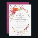 Vattenfärgen Aquarelle Vild Bat mitzvah blomma Inbjudningar<br><div class="desc">Bat mitzvah inbjudan till färglöst fält-blomma med elegant handskriftstypografi anpassade till dina händelsespecifikationer.</div>