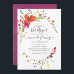Vattenfärgen Aquarelle Vild Bat mitzvah blomma Inbjudningar<br><div class="desc">Bat mitzvah inbjudan till färglöst fält-blomma med elegant handskriftstypografi anpassade till dina händelsespecifikationer.</div>