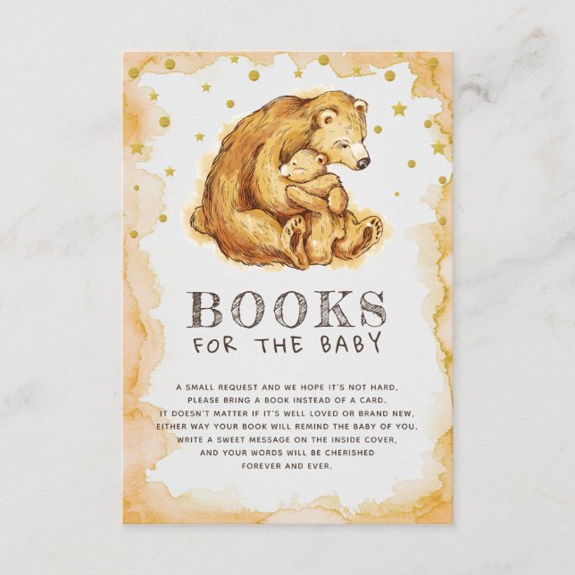 Vattenfärgen Baby Bokar för Baby Tilläggskort (Framsida)