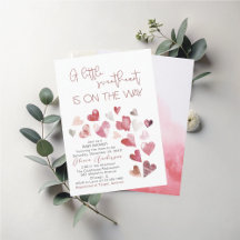 Vattenfärgen Baby kallet utanför Baby Shower Invi
