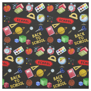 Vattenfärgen Back to school Inslag, tema Mönster Tyg