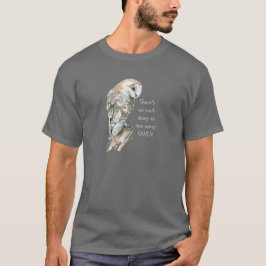 Vattenfärgen Barn Uggla Nej sak för mycket Ugglor Tee Shirt