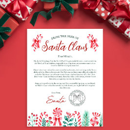 Vattenfärgen Barns Brev från Santa Santa