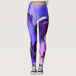 Vattenfärgen blommar beställnings- dekorativ leggings