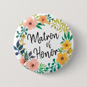 Vattenfärgen blommar den gifta sig matronen av knapp