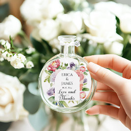 Vattenfärgen Blommigt Bröllop Gåvor Etiketter