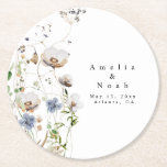 Vattenfärgen Blommigt Bröllop Underlägg Papper Rund<br><div class="desc">Det här är en papper underlägg av vildblommor i bröllop med vackert inslag och ett elegant. Redigera alla ordalydelser och all färg* i bröllopsprogrammet mall. * färg i vattenfärgens blommigtar är inte redigerbara // För matchande objekt, gå till "ASHE"-samlingen i Sincerely By Nicole Zazzle-butiken. * Om du tycker om den...</div>