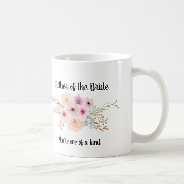 Vattenfärgen Blommigt BUDENS MAMMA Brudens sida Kaffemugg (Höger)