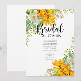 Vattenfärgen Blommigt Inbjudningskort för möhippan