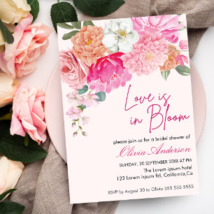 Vattenfärgen Blommigt Kärlek finns i Möhippan Bloo Inbjudningar