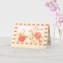 Vattenfärgen Blommigt Mors dag