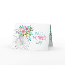 Vattenfärgen Blommigt Mors dag