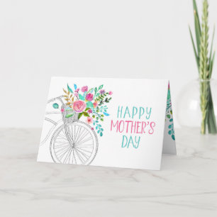 Vattenfärgen Blommigt Mors dag Kort