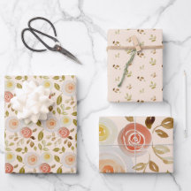 Vattenfärgen Blommigt Ro