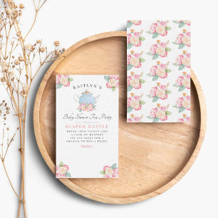 Vattenfärgen Blommigt Tea Party Barnskor Tilläggskort
