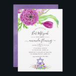 Vattenfärgen Blommigt Vår Bat mitzvah Inbjudningar<br><div class="desc">Bat mitzvah inbjudan till botaniska vattenfärgssprång med elegant handskriftstypografi. De blommor som förekommer är ranunculus,  tulips,  violetta och krokus med ett starkt intsionistiskt kinesiskt inflytande.</div>