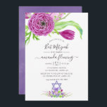 Vattenfärgen Blommigt Vår Bat mitzvah Inbjudningar<br><div class="desc">Bat mitzvah inbjudan till botaniska vattenfärgssprång med elegant handskriftstypografi. De blommor som förekommer är ranunculus,  tulips,  violetta och krokus med ett starkt intsionistiskt kinesiskt inflytande.</div>