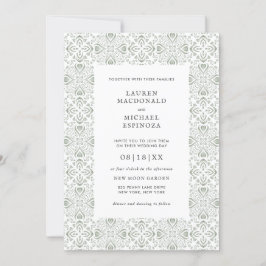 Vattenfärgen Bohemian Cactus Grönt Tile Desert Inbjudningar