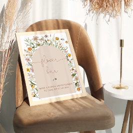 Vattenfärgen Boho Chic Blommigt Flower Pub Poster