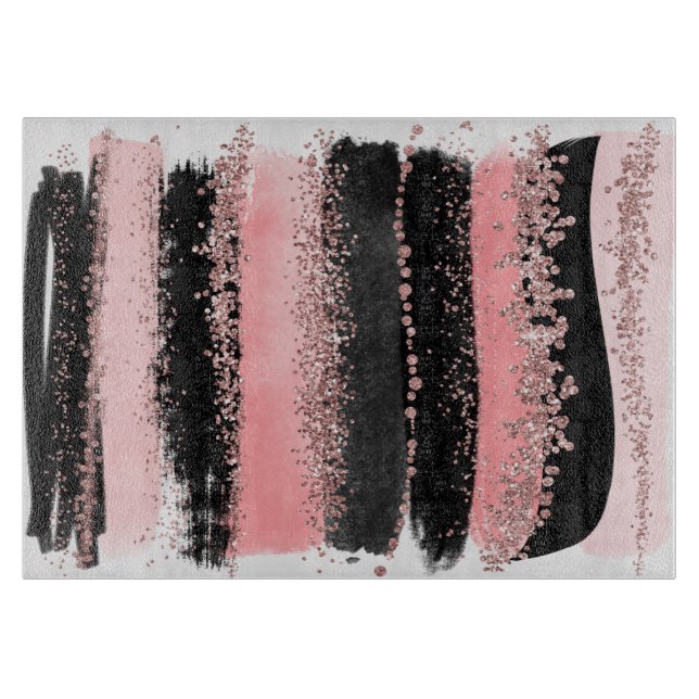 Vattenfärgen borstar slår rosa guld- Fauxglitter (Framsidan)