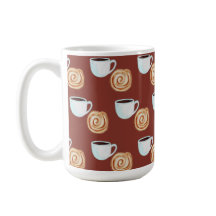 Vattenfärgen Cinnamon Bun Pastry Coffee