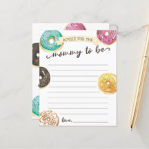 Vattenfärgen Donut Baby Shower Adress för Mamma