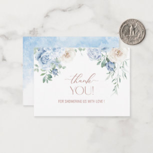 Vattenfärgen Elegant Baby i Bloom Baby Shower Tack Anteckningskort
