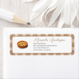 Vattenfärgen Elegant cutie paj är på väg mot baby Returadress Etikett