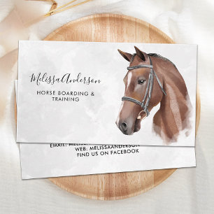 Vattenfärgen Equine Horse Personlig Equestrian Visitkort